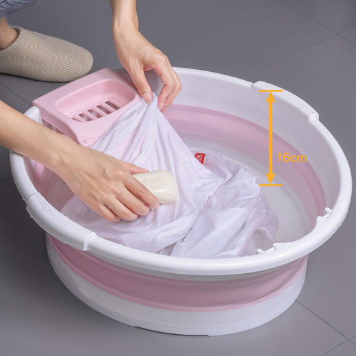 折叠洗衣盆加大加深加厚超大号特大号洗衣服塑料脸盆宠物宝宝浴盆 商品图9
