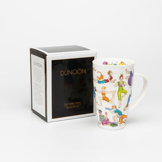 英国原产丹侬Dunoon骨瓷水杯马克杯茶杯 Henley型 趣味瑜伽 商品图3
