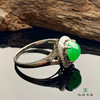 派瑞翡翠 18k金翡翠戒指 糯种 阳绿色 商品缩略图4