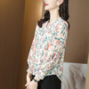 仙美繁花似锦，气质雪纺印花长袖衬衫雪纺衫上衣KQL-6012 商品缩略图3