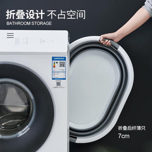 折叠洗衣盆加大加深加厚超大号特大号洗衣服塑料脸盆宠物宝宝浴盆 商品图1