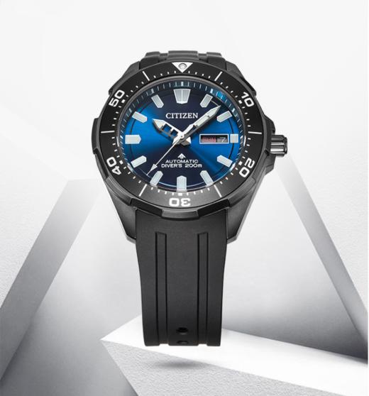 西铁城（CITIZEN）自动机械男表舒博钛覆DLC表壳潜水休闲时尚款NY0075-12L 商品图4