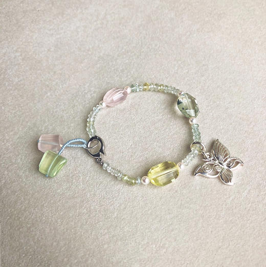CHIC系列 合璧 · 天然水晶和绿柱石手链 商品图1
