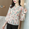 仙美繁花似锦，气质雪纺印花长袖衬衫雪纺衫上衣KQL-6012 商品缩略图0