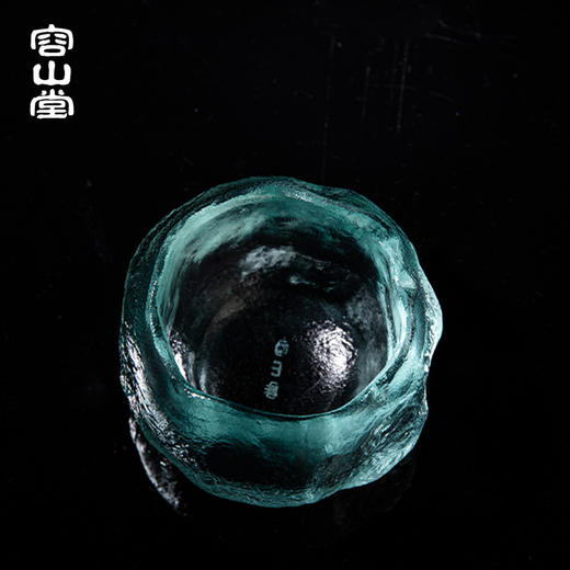 容山堂天青琉璃冰冻烧茶杯加厚主人杯单杯手工玻璃个人茶具品茗杯 商品图1