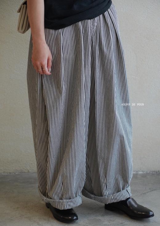 Harvesty定番条纹波波裤 商品图2