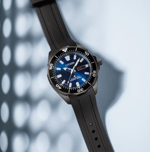 西铁城（CITIZEN）自动机械男表舒博钛覆DLC表壳潜水休闲时尚款NY0075-12L 商品图5