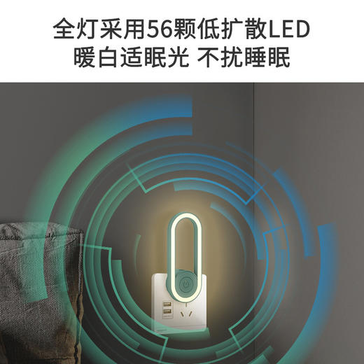【光感超声波驱蚊器】新升级夜灯驱虫驱鼠器 迷你家用卧室床头护眼小夜灯驱蚊 商品图3