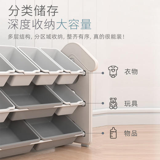 儿童玩具收纳架家用宝宝储物幼儿归纳置物客厅简易超大容量整理架 商品图3