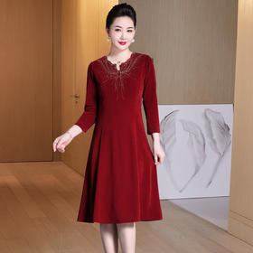 LC-2221春季新款婚礼结婚礼服喜婆婆婚宴装时尚高贵连衣裙