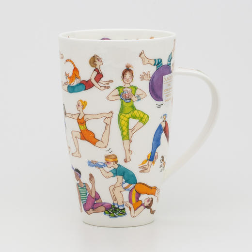 英国原产丹侬Dunoon骨瓷水杯马克杯茶杯 Henley型 趣味瑜伽 商品图0