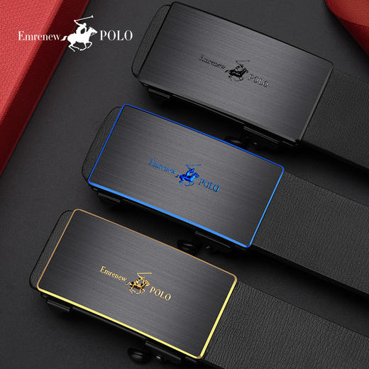 【安普里保罗皮带】男士自动扣腰带 二层牛皮材质 商务裤腰带-优选好物W仓 商品图2