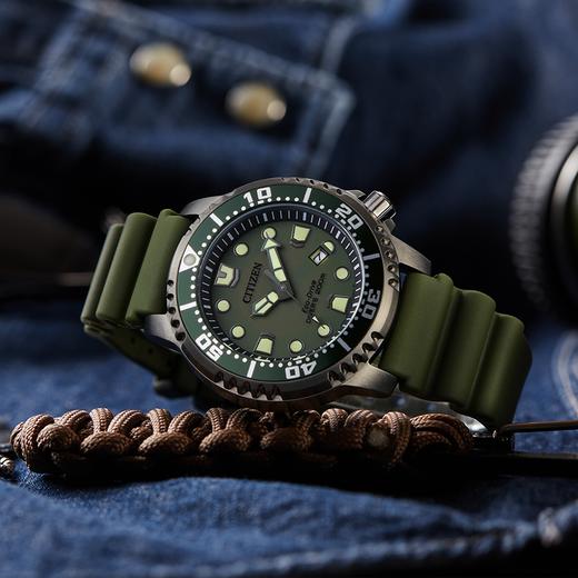 西铁城（CITIZEN）光动能男表PROMASTER系列运动潜水表BN0157-11X 商品图3