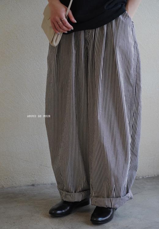 Harvesty定番条纹波波裤 商品图0