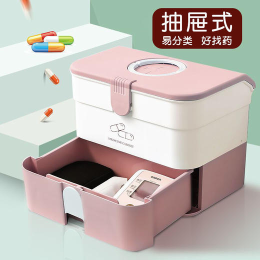 家德美医药箱家用版医用箱多功能急救箱大号药品收纳箱大容量家庭 商品图1