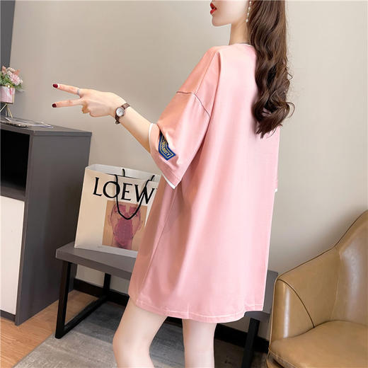 夏季韩版网红大码短袖T恤女装设计感百搭遮肉打底衫上衣 商品图3