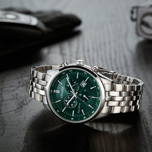 西铁城(CITIZEN)光动能男表防水钢带简约商务休闲款AT2149-85X 商品图7