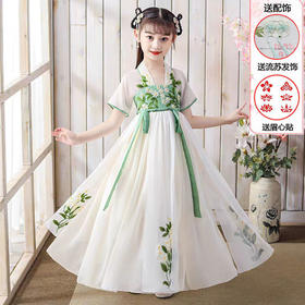 汉服女童超仙夏仙女裙中国风小学生仙女裙古风裙子古装衣服女儿童