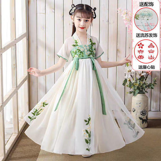 汉服女童超仙夏仙女裙中国风小学生仙女裙古风裙子古装衣服女儿童 商品图0