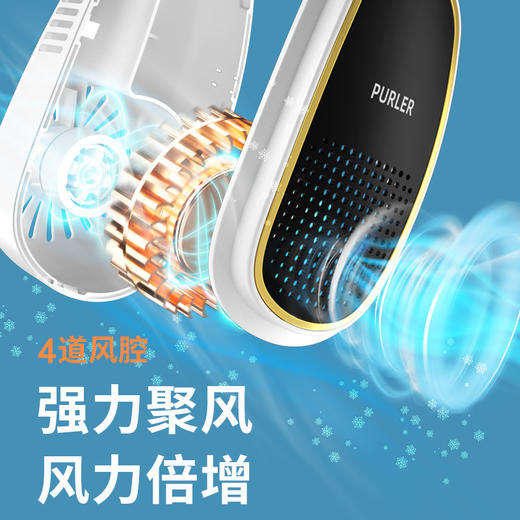【360°环颈凉风 不纠头发】新款无叶懒人挂脖风扇负离子USB运动风扇充电超静音便携挂脖 商品图3
