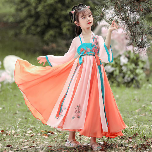 汉服女童超仙夏仙女裙中国风小学生仙女裙古风裙子古装衣服女儿童 商品图9