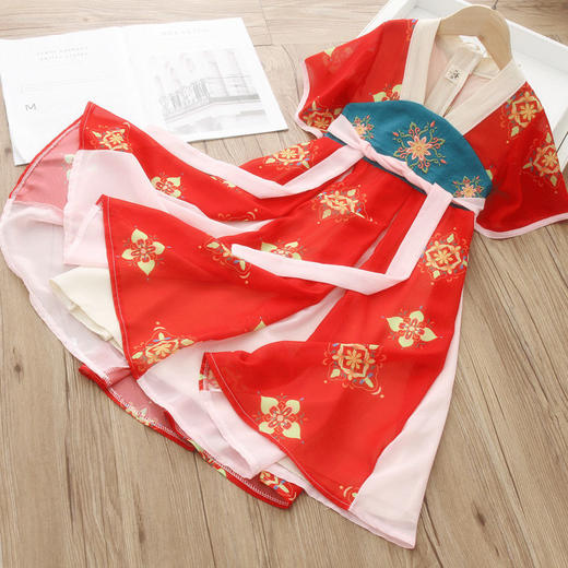 夏装新款汉服古风裙子女童衣服仙气古装小女孩学生连衣裙 商品图3