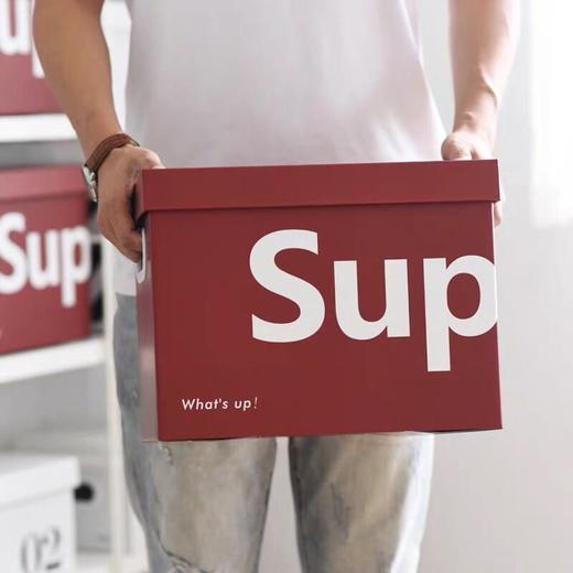 抖音同款网红sup收纳纸箱reme装衣物书零食玩具后备箱大号储物箱 商品图9