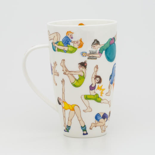英国原产丹侬Dunoon骨瓷水杯马克杯茶杯 Henley型 趣味瑜伽 商品图1