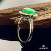 派瑞翡翠 18k金翡翠戒指 糯种 阳绿色 商品缩略图2