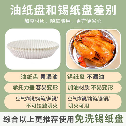 【50只】锡纸盘空气炸锅专用纸碗托烧烤锡纸盒加厚食品级烤箱烘焙防油烤盘 商品图6
