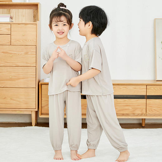 【凉感儿童睡衣】新款夏季莫代尔儿童睡衣 短袖家居服宽松套装薄款空调服 商品图3