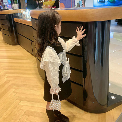 女童连衣裙春装2022新款儿童韩版公主裙小女孩春秋季网红蕾丝裙子 商品图5