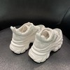 LFGJ 14614  春款潮牌真皮女鞋个性水钻金属链休闲老爹鞋 商品缩略图3
