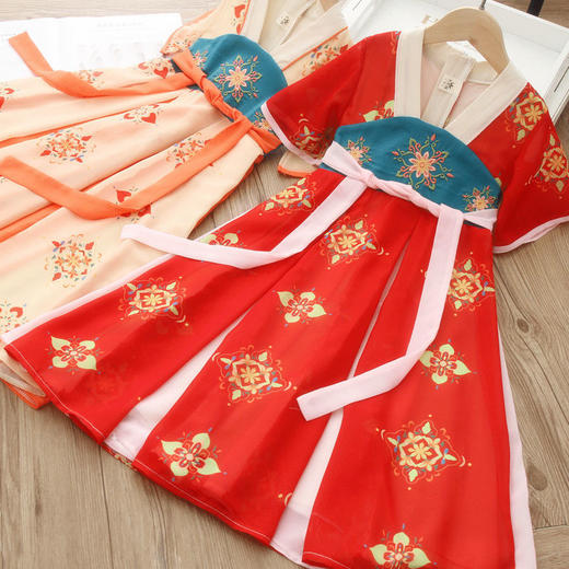 夏装新款汉服古风裙子女童衣服仙气古装小女孩学生连衣裙 商品图1