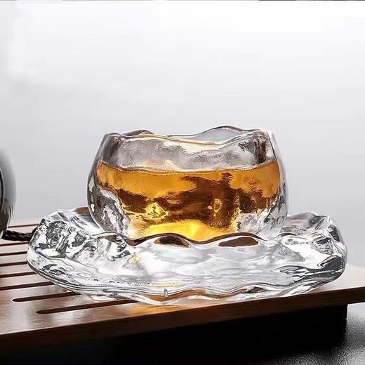 李子柒同款初雪渐变粉色女主人杯女士茶具品茗杯手工玻璃杯 商品图4