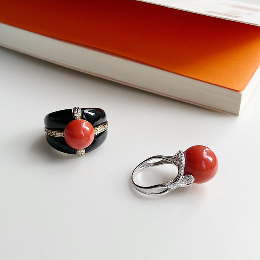ONLY系列 红海 天然珊瑚戒指 商品图1
