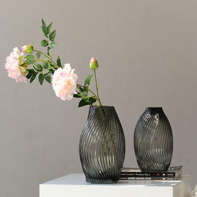 2022.3.月新款竖纹波玻璃花瓶