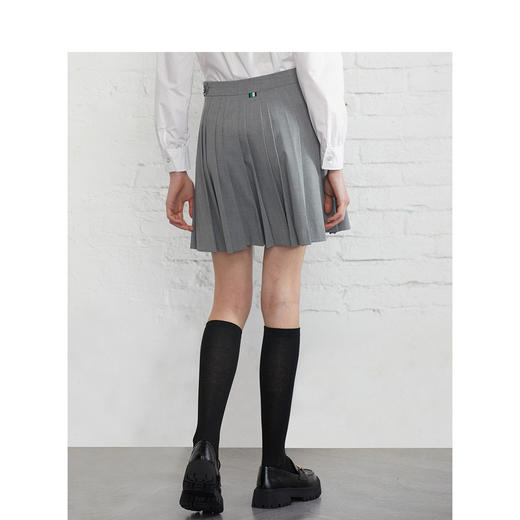 TeenieWeenie小熊2022年夏款学院风高腰百搭短裙纯色A字百褶裙TTWH222301P 商品图2