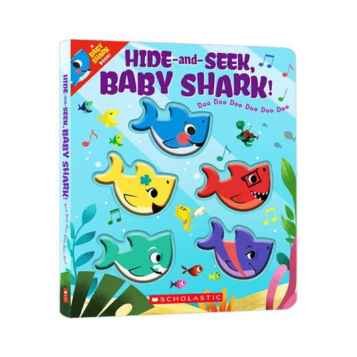 鲨鱼宝宝捉迷藏 全彩故事绘本 英文原版 Hide and Seek Baby Shark 英文版卡通动画绘本 早教英语认知启蒙纸板书 进口原版书籍 商品图0