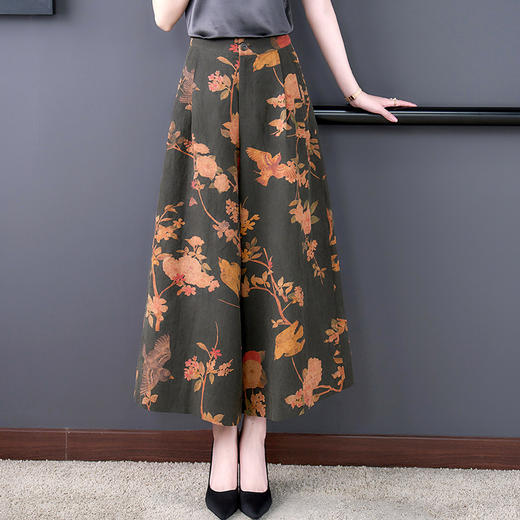 KQL  332H9186印花大摆宽松休闲百搭阔腿裤 商品图0
