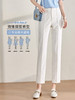 【专属特价】熙世界白色裤子女直筒宽松春夏新款垂感修身显瘦西装烟管裤 商品缩略图2
