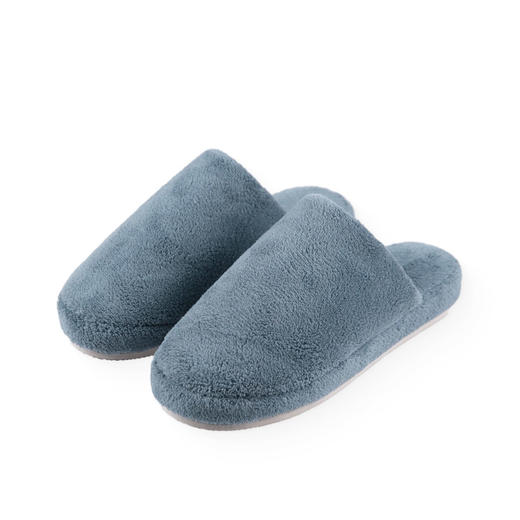 【短毛绒拖鞋】日式无印毛绒拖鞋良品家居静音防水拖鞋秋冬保暖绒布拖鞋厚男女拖 商品图4