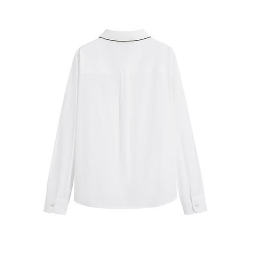 TeenieWeenie小熊2022新款春学院风白色衬衫长袖衬衣TTYA221202P 商品图1