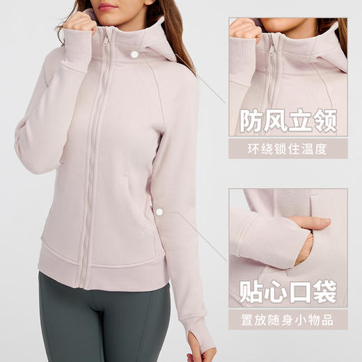 加绒连帽拉链运动外套 商品图8