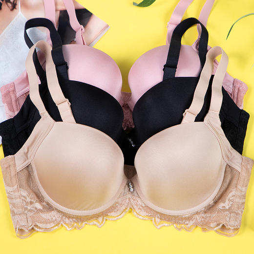 古今光面无痕上薄下厚小胸聚拢性感蕾丝内衣文胸0K918 商品图3