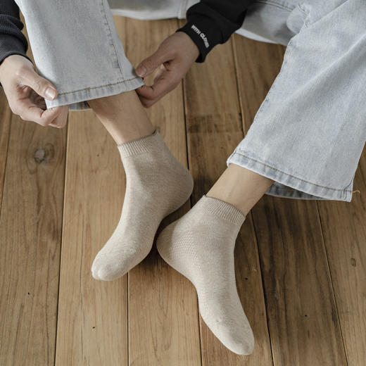 【男士船袜底部网面款】四季款纯棉双针脚底透气网眼男式船袜休闲男袜 商品图9