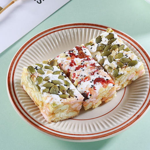 马卡龙奶芙220g/盒 2种口味混合装 坚果味 水果味 包邮 商品图0