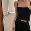 【第二件半价】无痕纯色带胸垫吊带背心均码（长款/短款）（白色/灰色/黑色/咖啡色/卡其色）（非质量问题不退不换） 商品缩略图3