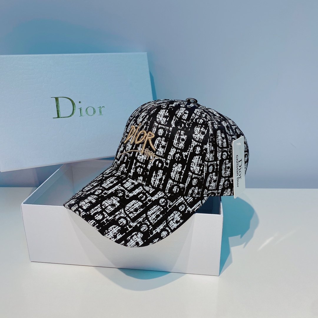 迪奥dior 鸭舌帽 帆布帽 男女通用 头围57cm