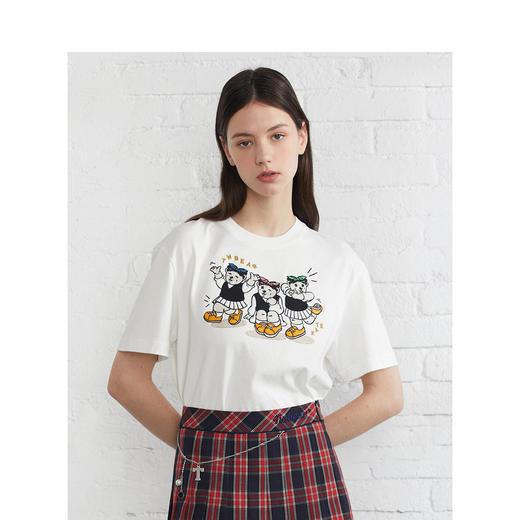 TeenieWeenie小熊圆领套头T恤短袖TTRA222303P 商品图1